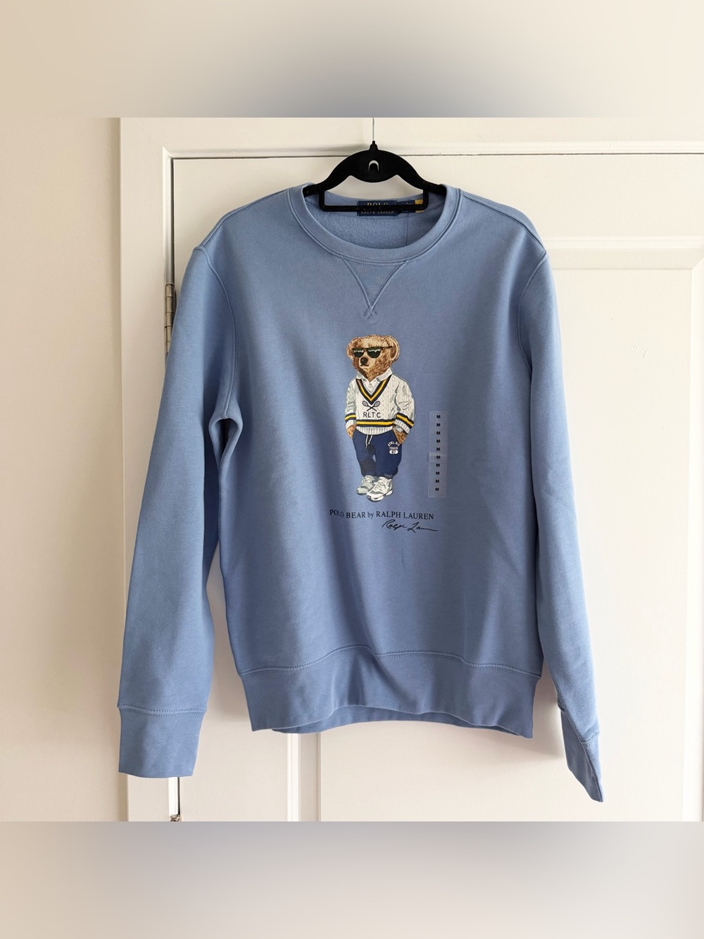 Polo Ralph Lauren Blue Fleece Lined Bear Sweatshirt
